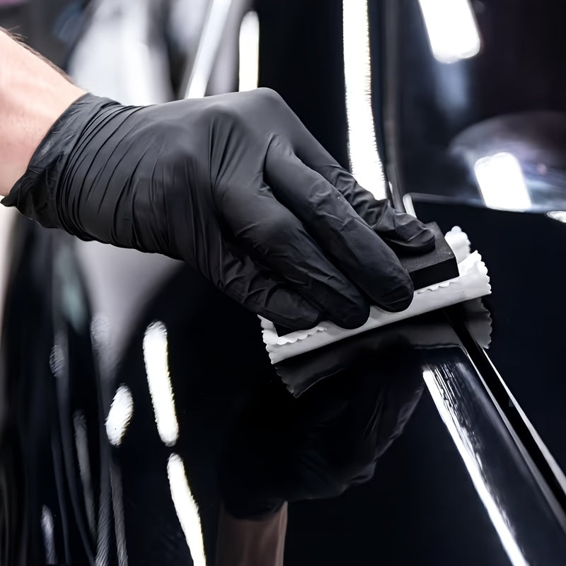 Black Nitrile Disposable Gloves 200 Pack Latex-Free Chemical Resistant High-Density Flexible Fit Industrial Grade for Cleaning Tattooing Painting Car Washing – S M L XL