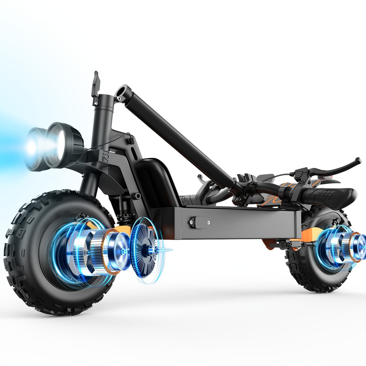Electric Scooter for Adults, 749W Motor, 55 Miles Range – 48V 30Ah Battery, 11" Off-Road Tires, Full Suspension, Long Distance Commuter & Trail E-Scooter for Heavy Duty Riders GT26 / GT28