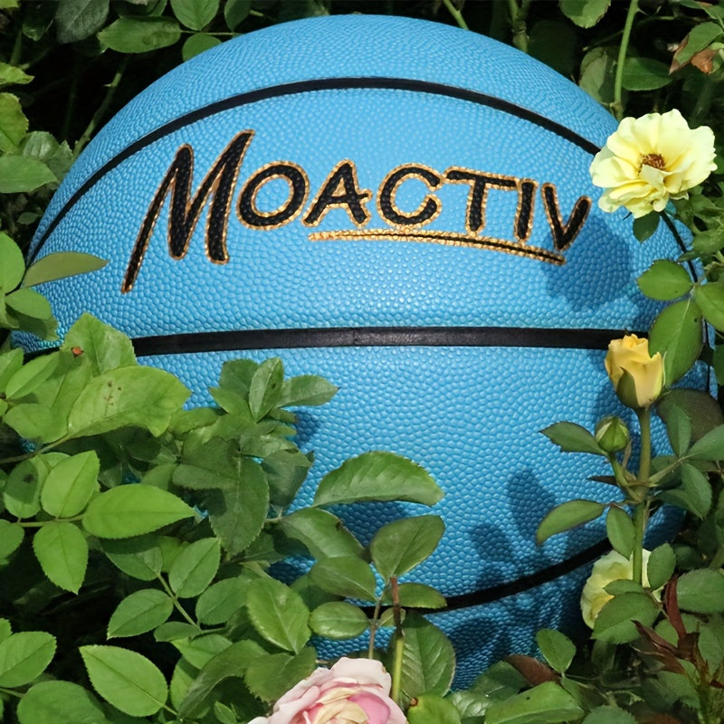 Engraved Basketball for Grandson & Son – Personalized Inspirational Size 7 Basketball with Pump, Motivational Gift for Birthday Christmas Anniversary, Blue Red Gold Black