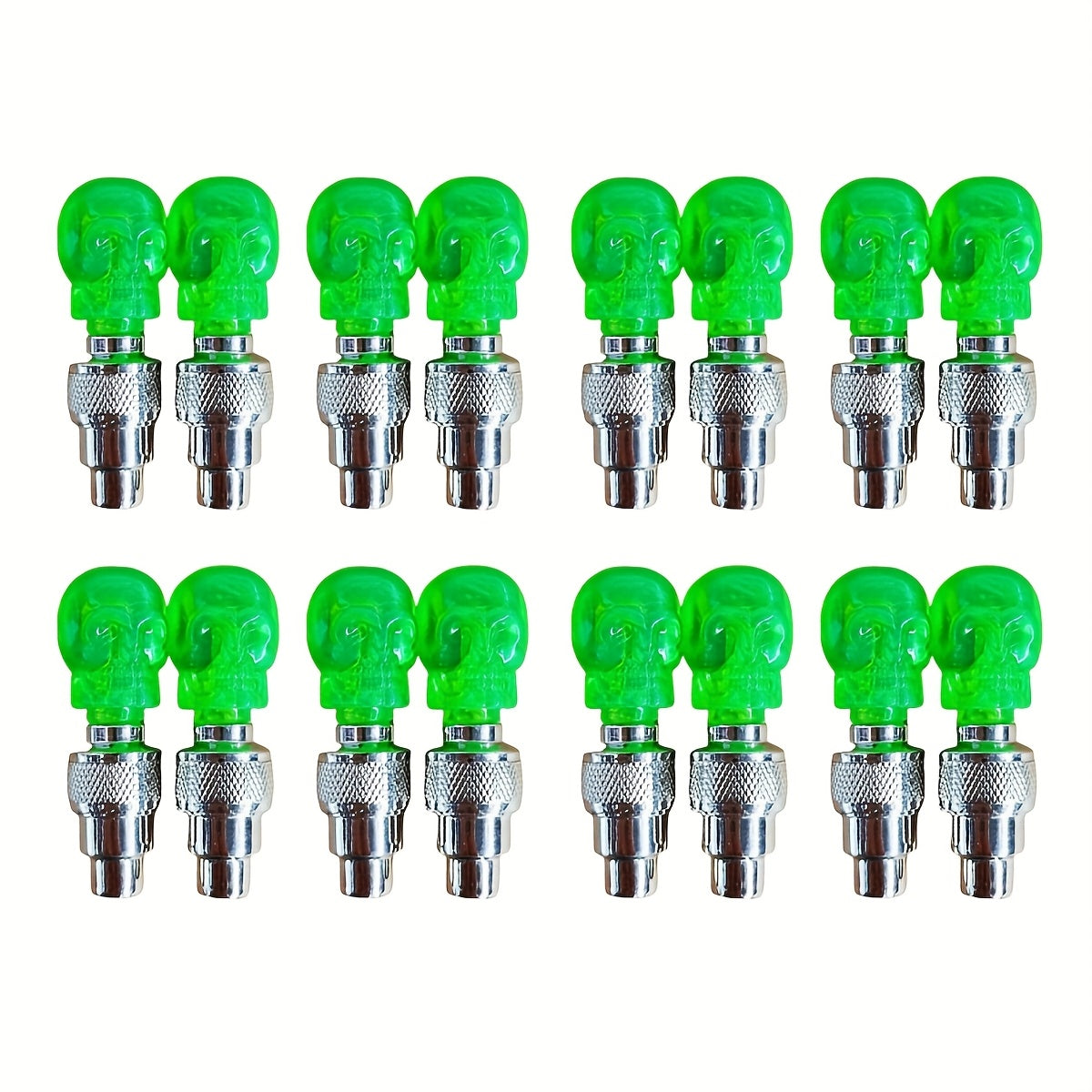 LED Tire Valve Stem Caps with Breathing Light & Running Horse Effect 4/8/16pcs Glow Wheel Valve Core Caps for Car Motorcycle Bike – Wind Fire Wheel Light UV & Explosion Proof – Green Red Blue Skeleton