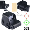 Red & Green Dot Sight Tactical Scope 20mm Rail Mount – Dual Illumination Rifle Scope for Shooting Sports Hunting Airsoft Brown Finish Accurate Target Acquisition