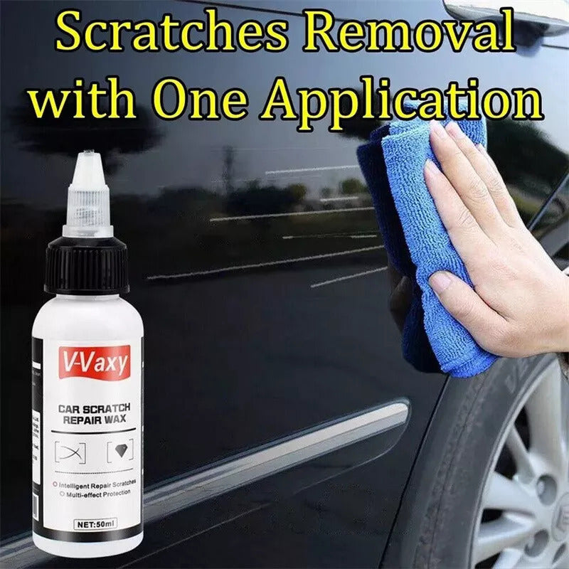 Car Scratch Repair Wax Kit 3 Sets – Professional Deep Scratch Remover & Paint Restorer, Long-Lasting Car Polish for All Vehicles, Includes 3 Paint + 3 Sponge + 3 Towel (50ml Each)