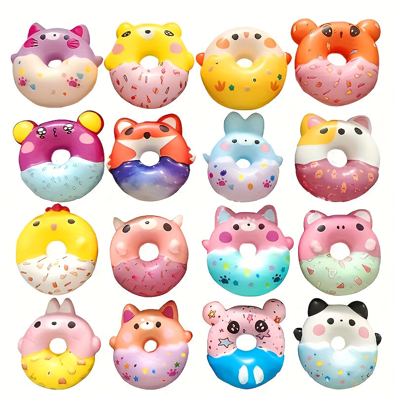 Mini Squishy Donut Squeeze Toys 12 or 24 Pack Slow Rising Party Favor Goodie Bag Fillers for Kids Classroom Birthday Halloween Christmas Holiday Gifts for Boys Girls Random Colors