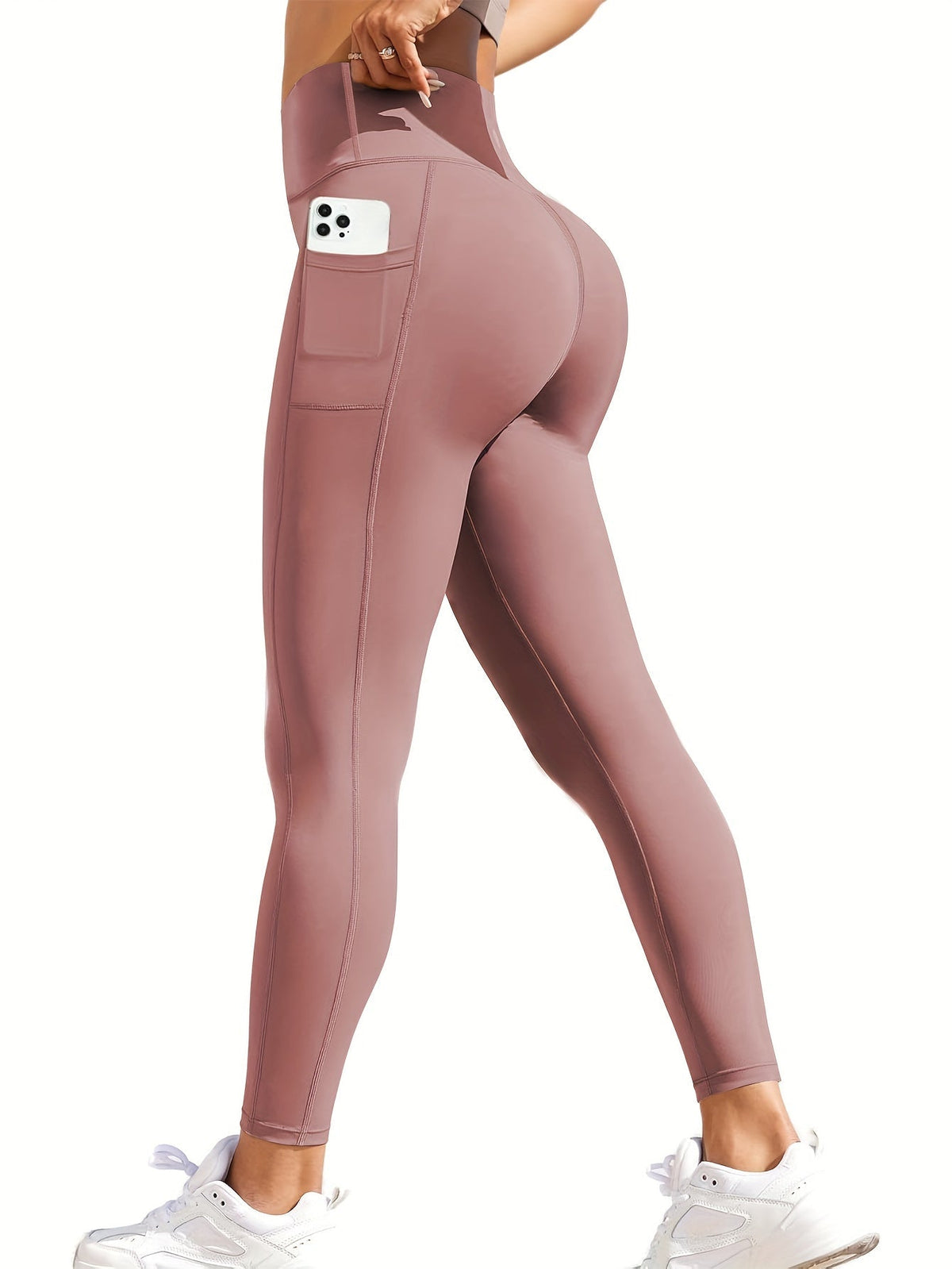 Women's High-Waisted Yoga Leggings 10-Pack Buttery Soft Stretch Full-Length Workout Pants with Pockets – Running Gym Athletic Wear S-XXL