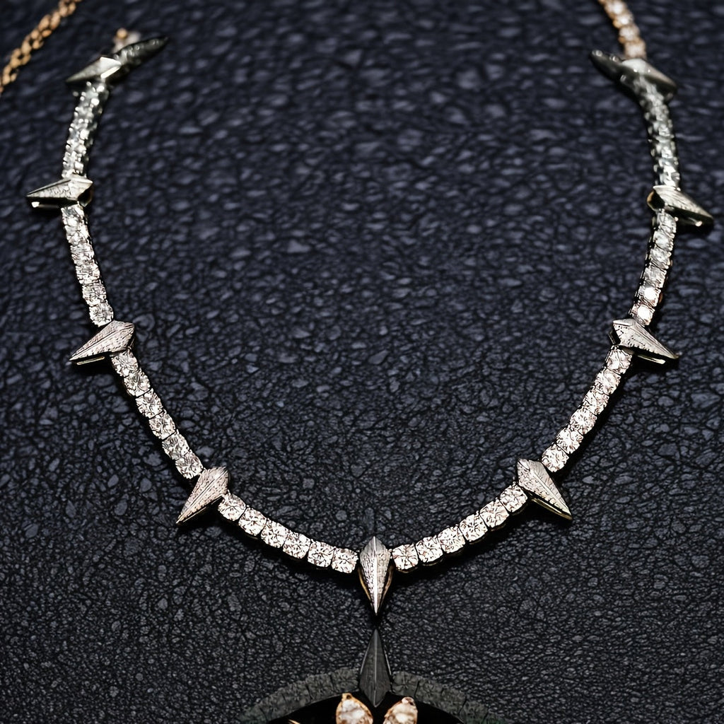 Wolf Tooth Pendant Necklace for Men Gothic Tribal Spike Chain Necklace Bold Statement Jewelry Sizes 18 20 22 Inch Gift for Him Christmas Valentine Birthday