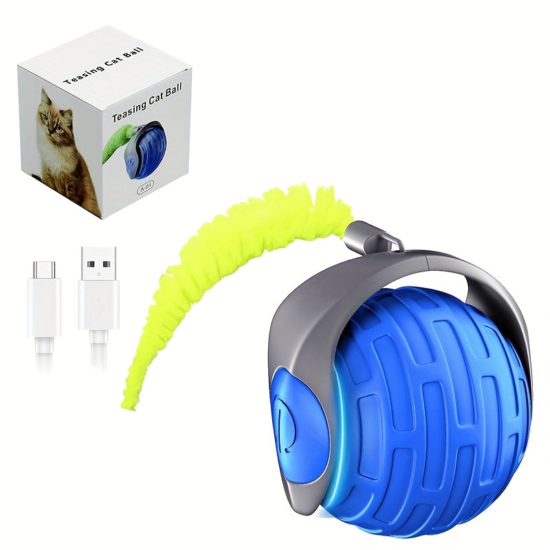 Self-Rolling Interactive Pet Ball for Cats & Dogs - Smart Automatic Moving Electric Toy Ball, Indoor Rolling Ball for Cat & Dog Exercise, Boredom Buster for Kittens & Puppies