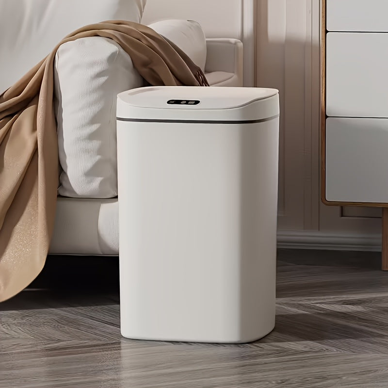 Inductive Smart Trash Can with Sealed Lid and Odor-Proof Technology Touch Control Switch Hands-Free Automatic Sensor Waste Bin Easy-to-Clean for Office Bathroom Bedroom Kitchen
