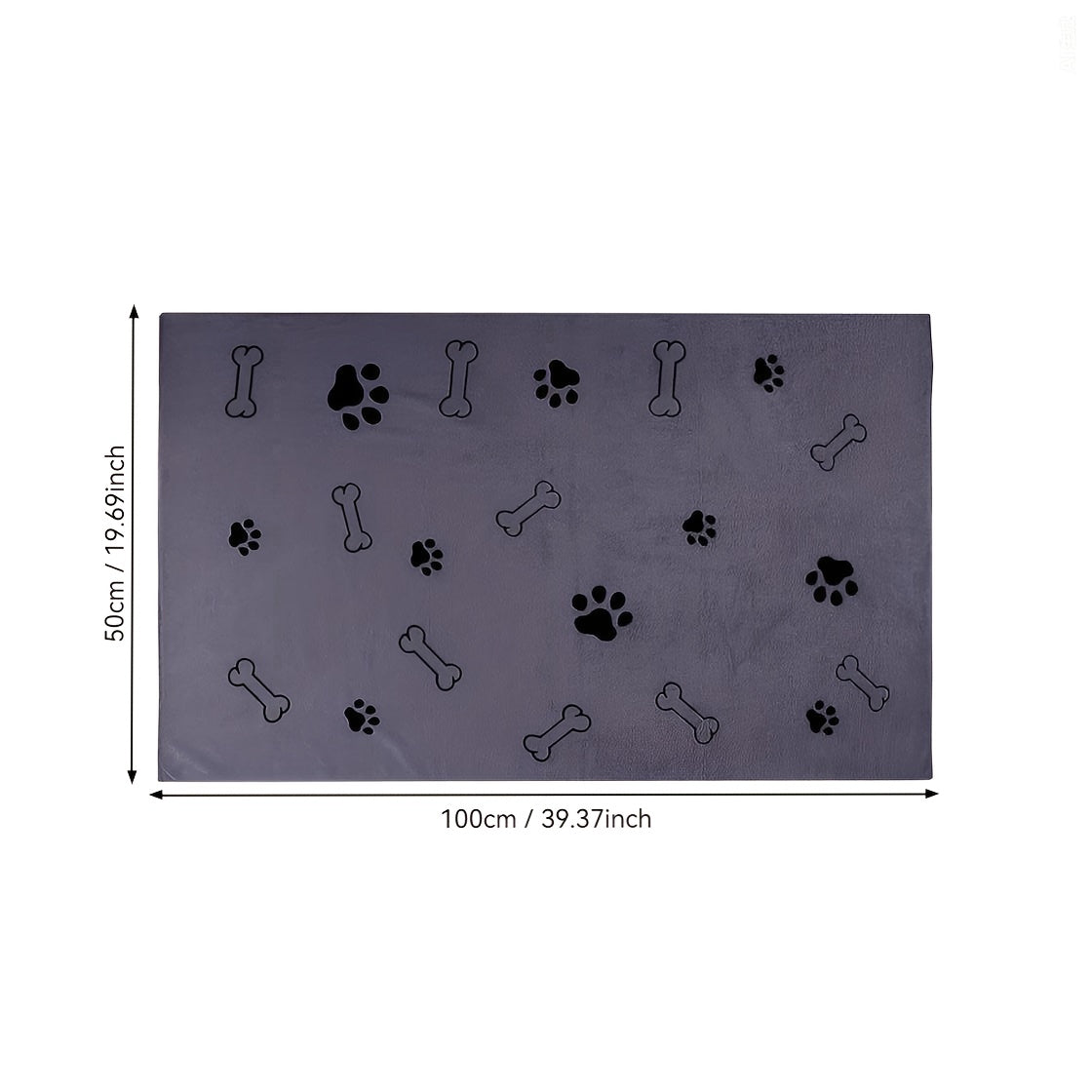 2-Pack Super Absorbent Microfiber Pet Towels for Dogs & Cats – Extra Large 20x40 Inch Quick-Dry Bath Towels with Cute Paw Print Design, Soft Post-Bath Drying Towel Set for Puppies and Kittens