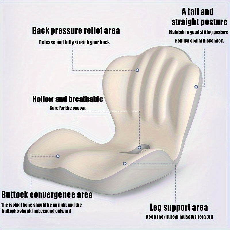 Lumbar Support Cushion for Office Chair & Car Seat – Memory Foam Lower Back and Hip Support Pillow, Ergonomic Breathable Design for Prolonged Sitting, Driving, Work from Home, Multiple Colors