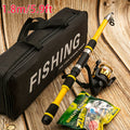 Surf & Boat Fishing Combo Kit – 6ft/7ft Hi-Visibility Rod, Pre-Spooled Spinning Reel & 12 T-Tail Soft Lures | Lockable Sections, Beginner to Pro Travel Fishing Set