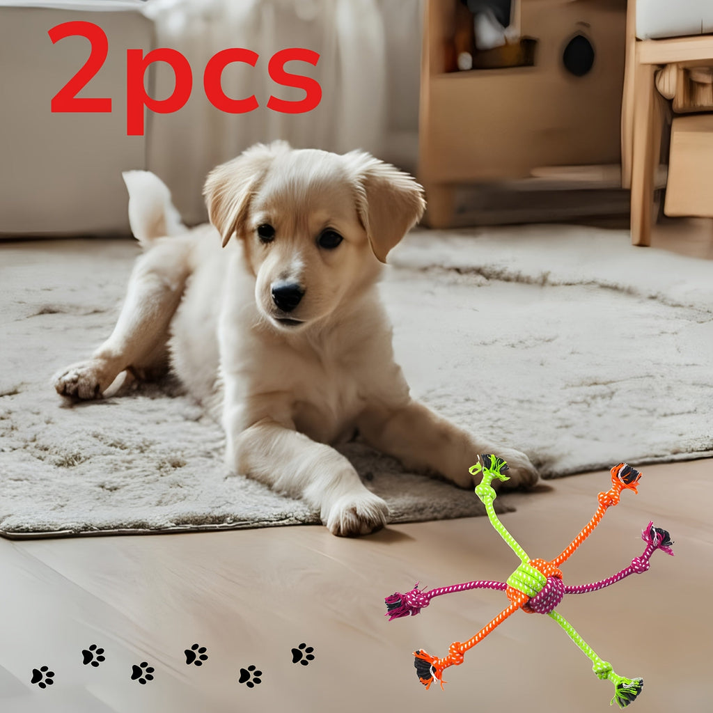 2-Pack Heavy-Duty Dog Rope Toy for Aggressive Chewers - Extreme Tug-of-War Chew Toy with Reinforced Stitching, Non-Toxic Dental Cleaning Rope for Puppies & Adult Dogs, Durable Chew Bone Alternative