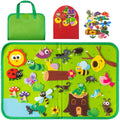 Busy Book for Toddlers – Felt Busy Board Sensory Learning Toy Gift Bag, Animals of the World & Farm Styles, Infant Early Education Activity Book, Travel Toy for Airplane Car, Gift for Boys Girls Ages 1 2 3+