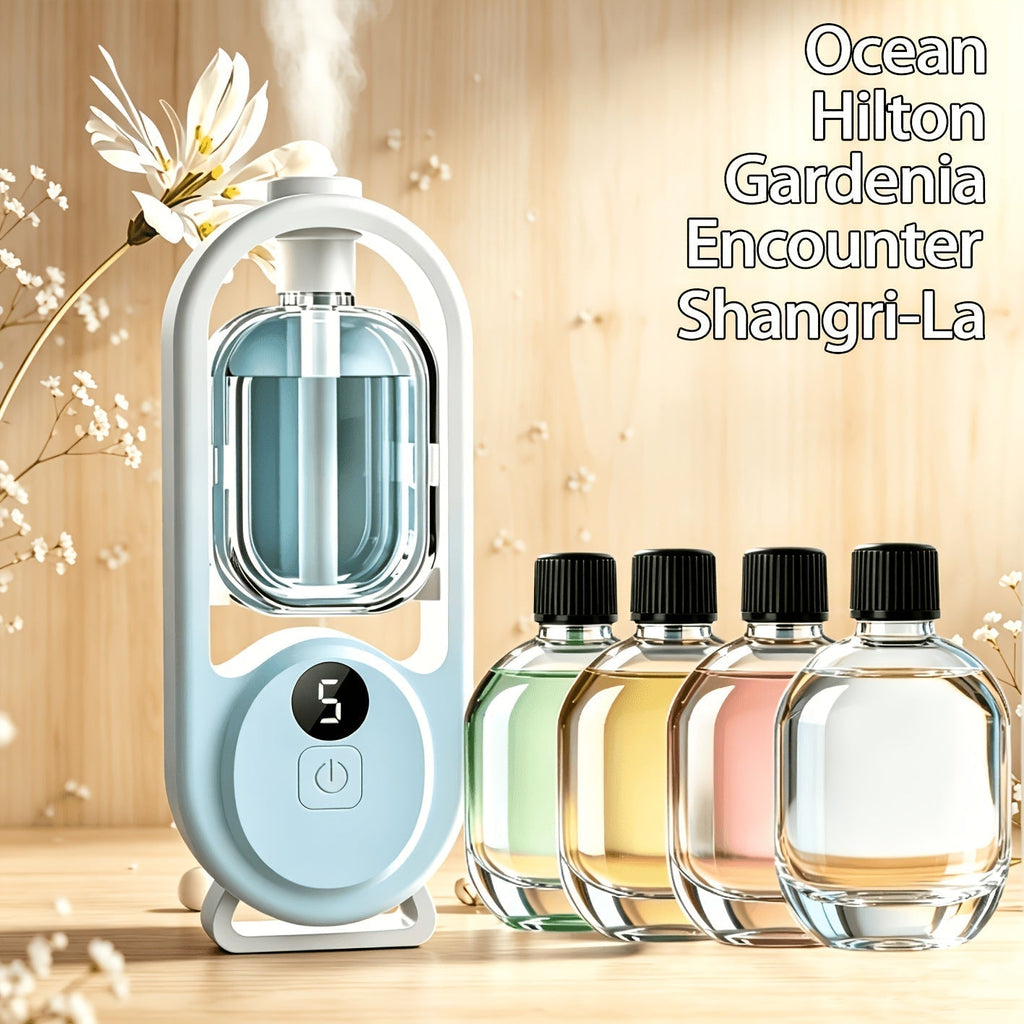 Essential Oil Diffuser Aromatherapy Humidifier with 7 Color LED Light, USB Powered Quiet Mini Aroma Diffuser for Bedroom, Office, Yoga & Home – Timer Setting, Multiple Scents Available