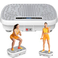 Vibration Plate Whole Body Workout Machine Lymphatic Drainage Fitness Platform Silent Motor Adjustable Speed Control Home Gym Exercise Equipment for Weight Loss Muscle Toning