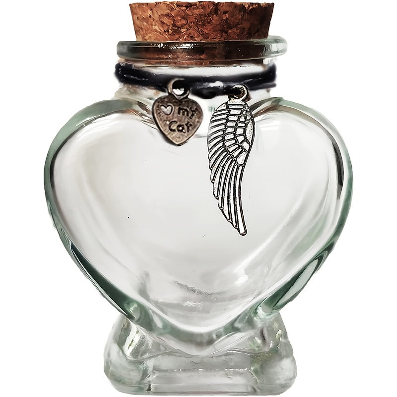 Pet Hair Memorial Keepsake Bottle – Dog Cat Fur Keepsake Urn, Small Pet Loss Sympathy Gift, Elegant Mini Urn to Preserve Pet Fur Lock of Hair Forever