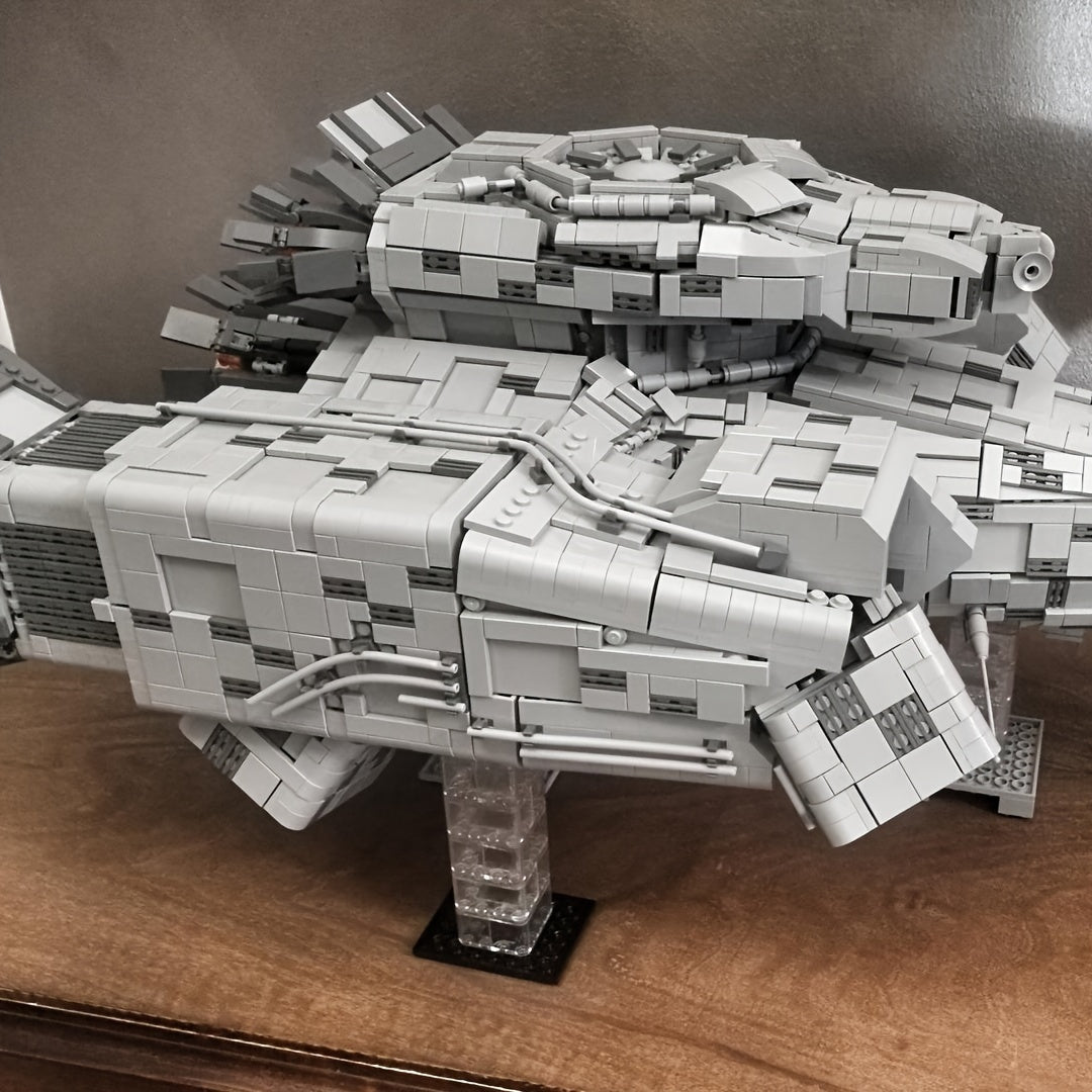 9233 Pcs Warship Spaceship Building Blocks Model Kit for Adults – Massive 75cm Large Scale Construction Set, 500+ Page PDF Instructions, Expert STEM Challenge Building Toy, Ultimate Collector Gift