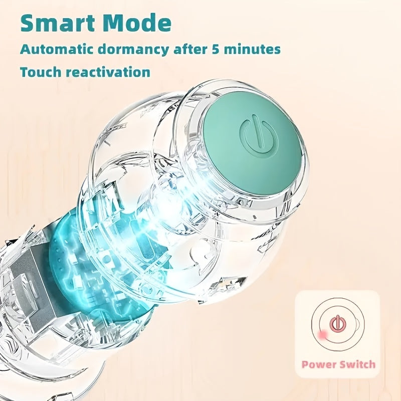 Smart Automatic Rolling Ball Cat Toy – 150mAh Rechargeable Battery, Self-Moving Interactive Ball for Hours of Indoor Cat Play & Exercise, Electronic Kitten Toy