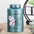 Large Decorative Butterfly Cremation Urn for Human & Pet Ashes - Commemorative Funeral Urn for Adult Male & Female, Dog & Cat, Elegant Blue Memorial Urn for Home Display
