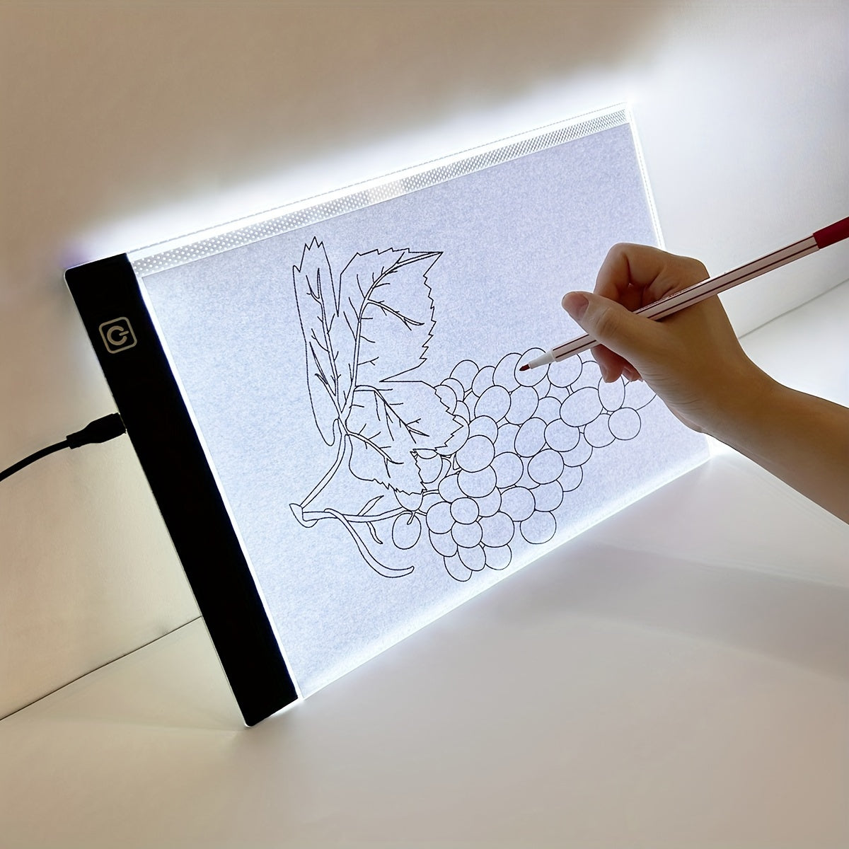 LED Light Pad for Diamond Painting A2 A3 A4 A5 USB Powered Adjustable Brightness Light Board Kit for Tracing Sketching Drawing Animation Stencil Art Craft with Optional Bracket & Drill Pen