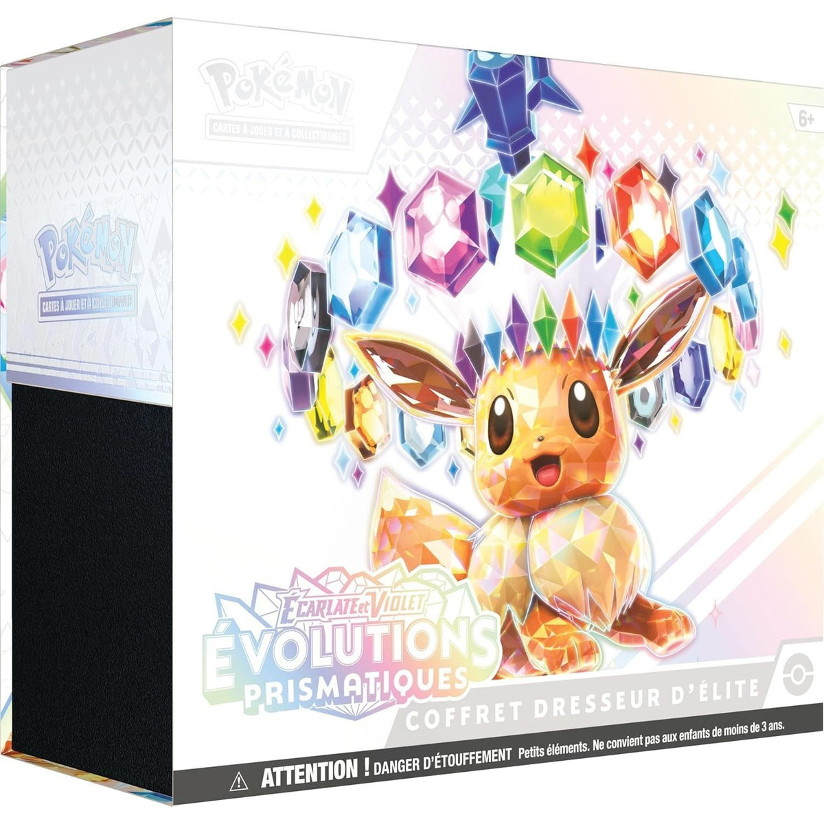 Pokemon TCG Scarlet Violet Prismatic Evolutions Elite Trainer Box 100% Authentic 9 Booster Packs Eevee Foil Promo 65 Sleeves Energy Cards Dice Collector Box