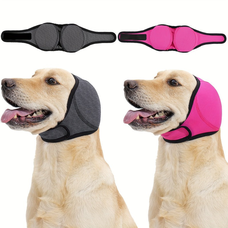 Dog Ear Muffs for Noise Reduction – 2-Pack Adjustable Anti-Anxiety Dog Headgear, Soundproof Ear Protection for Small to Medium Dogs, Calming Gear for Thunderstorms, Fireworks & Loud Environments, S/M/L
