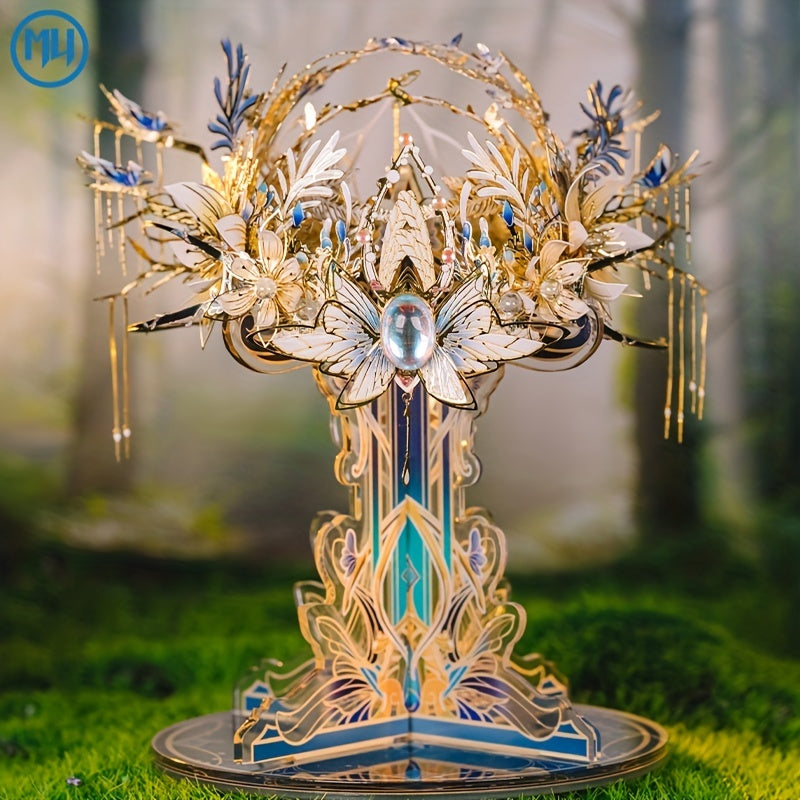 3D Metal Puzzle Kit - Angel Story Princess & Elf Series with Display Stand - Miniature Model Building Set for Adults - Elf Throne, Elf Castle or Elf Carriage - Unique Birthday, Christmas & New Year Gift