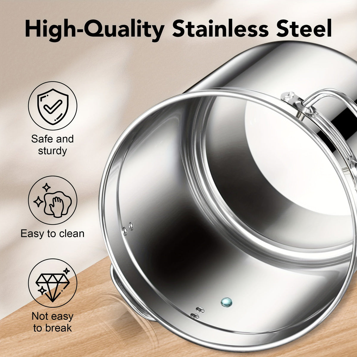 Stainless Steel Airtight Pet Food Storage Container with Scoop & 2 Small Containers - Large Metal Dog & Cat Food Bin, Keeps Food Fresh, 15 lb / 20 lb / 25 lb Capacity Options