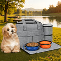 Dog Treat Pouch 6 Pack Large Capacity Nylon with Zip Closure - Multi-Function Outdoor Pet Training Treat Bag for Dogs - Dog Walking Camping Treat Carrier Bag Set for Hiking & Training Rewards