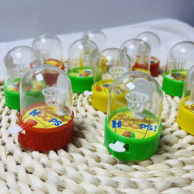 Mini Finger Basketball Shooting Game Set - Portable Desktop Tabletop Toy with Transparent Basket & Colorful Balls, 10 or 20pcs Bulk Pack, Party Favor Goody Bag Filler, Halloween & Christmas Gift, Random Colors