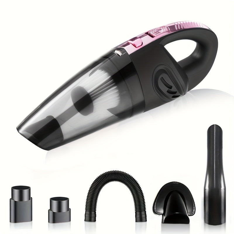 Handheld Car Vacuum Cleaner 4200PA Super Suction, 1800mAh Cordless Portable Vacuum with 5 Attachments, Low Noise for Car Interior, Pet Hair, Home Cleaning – Pink Gift for Women