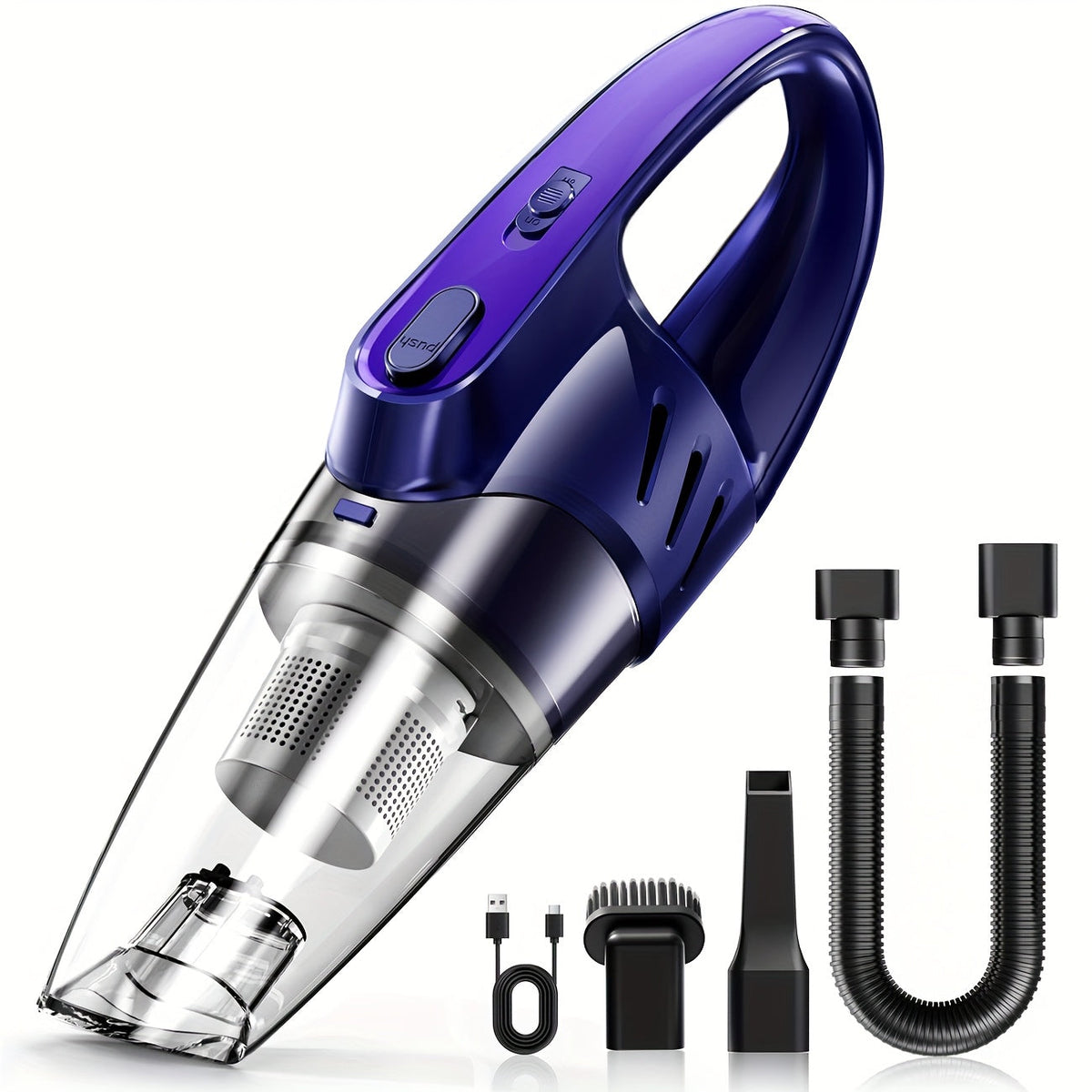 Cordless Car Vacuum Cleaner 6000PA High-Power Suction, 2000mAh Rechargeable Handheld Vacuum with 5 Accessories, Quiet Motor for Car Interior, Home & Pet Hair – Pink Women's Gift