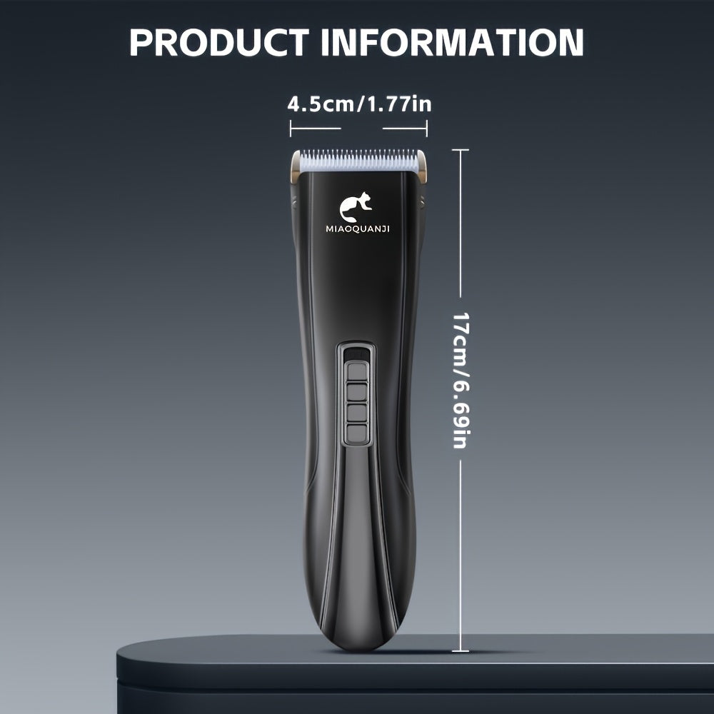 Professional Dog Clippers for Grooming Thick Hair – Cordless Low Noise Pet Grooming Kit with Detachable Combs, Rechargeable Heavy-Duty Clippers for Thick Curly Fine Wavy Hair, All Breeds