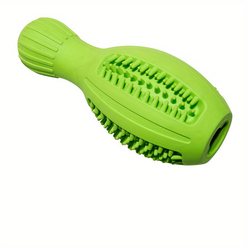 Interactive Dog Chew Toy with Slow Feeder & Food Dispenser - Durable Rubber Teeth Cleaning Puzzle Toy for Small Medium Large Breed Dogs, Squeaky Training Toy
