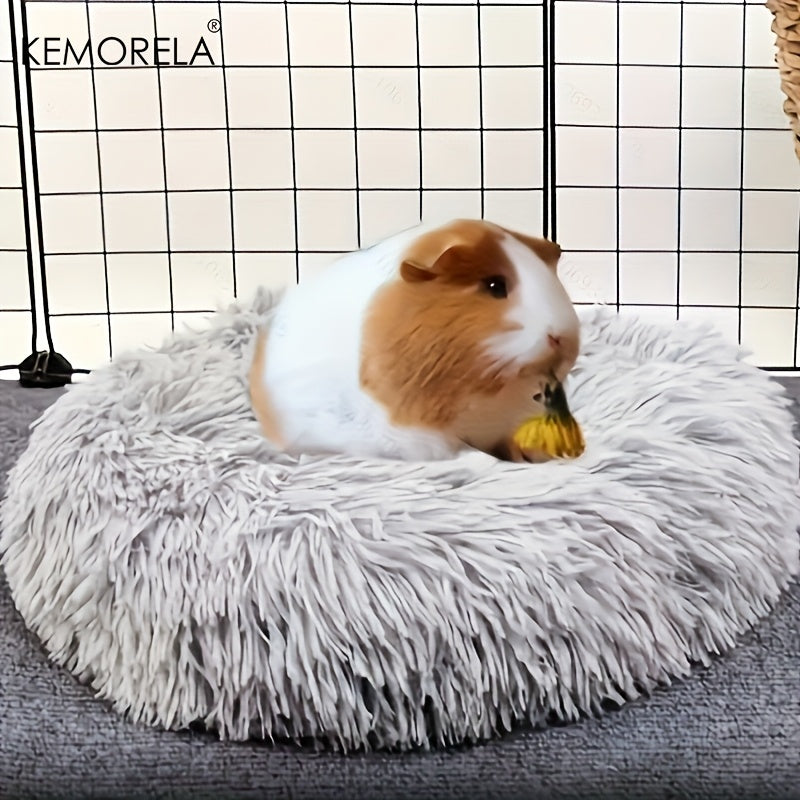 Ultra-Soft Plush Small Pet Nest – Cozy Warm Hamster Sleeping Bed with Non-Slip Bottom & Insulated Padding, Round Fluffy Hideout for Guinea Pigs, Hamsters & Small Animals, Light Blue