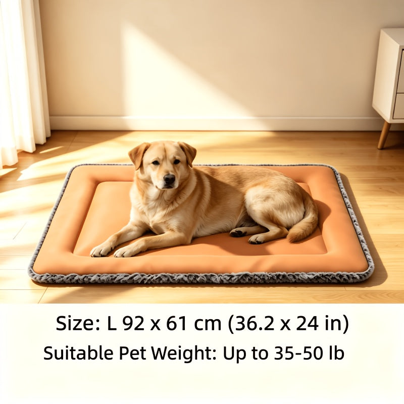 Dog Cooling Mat for Summer – Soft Polyester Pet Cooling Pad with Neck Support, Indoor Sleeping Floor Mat for Extra Small, Small & Medium Dogs & Cats, Heat Relief Bed