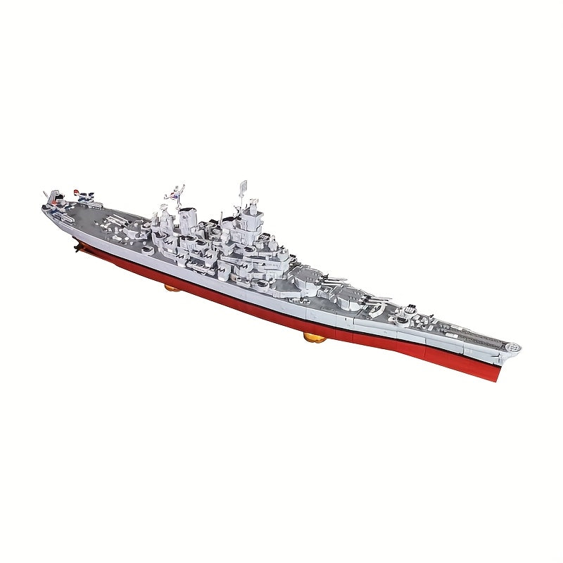 8038 Pcs USS Iowa BB-61 Battleship Building Blocks Model Kit – Large Scale Military Naval Warship Assembly Set for Adults & Teens 14+, Historical Replica, Military Collector Gift & Home Display