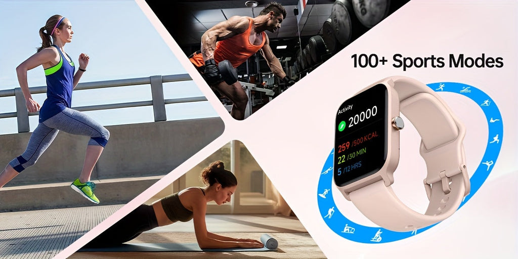FAWEIO Smart Watch with Alexa & Wireless Calling – 1.8" HD Touchscreen, Fitness Tracker, 100+ Sports Modes, Compatible with iPhone & Android, for Women & Men
