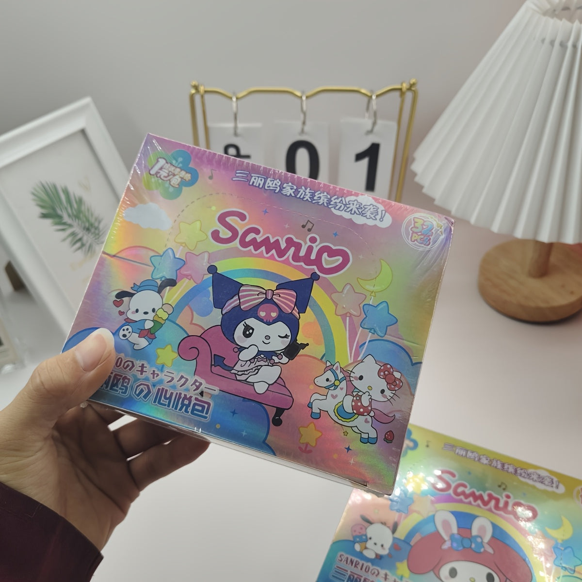 Sanrio Character Collectible Trading Cards - 1 Box 32 Random Packs | Hello Kitty My Melody Kuromi & More, High-Quality Cardstock Fan Gift, Birthday Christmas Present for Girls & Sanrio Fans
