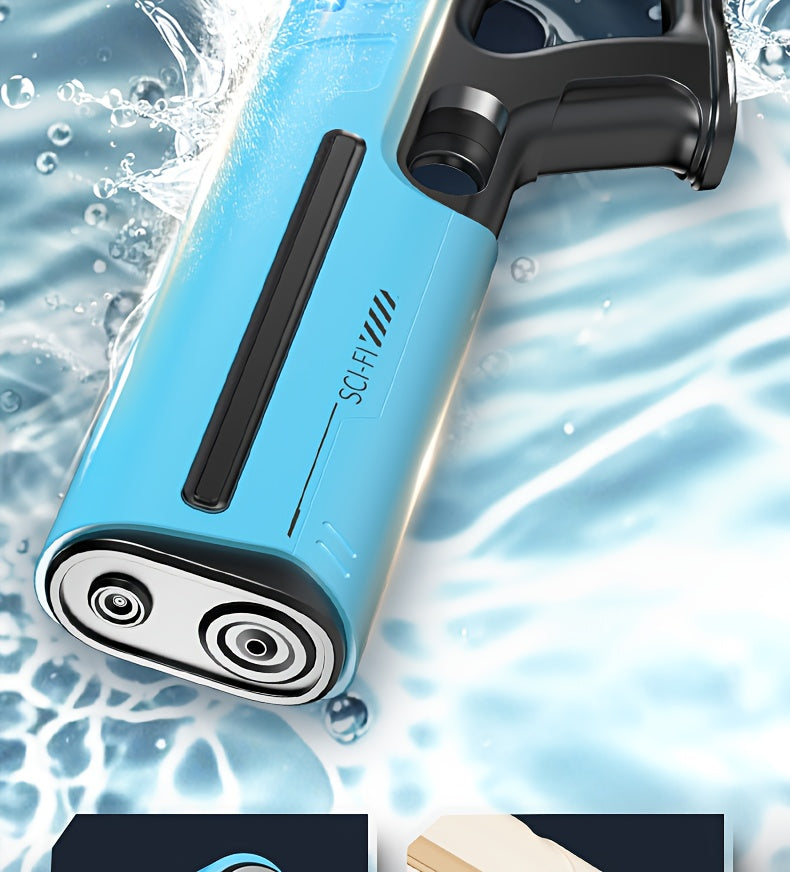 Electric Water Gun Auto-Fill with LED Pulse Light – 40ft Long Range Rapid-Fire Squirt Gun, USB Rechargeable 240-Shot Tank, Water Blaster for Kids & Adults, Pool Beach Backyard Summer Fun