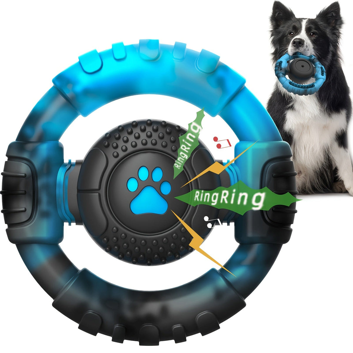 Steering Wheel Dog Chew Toy - Durable Nylon Chewing & Teething Toy for Aggressive Chewers, Puppy Dental Health & Boredom Relief, Safe Pet Supplies for Small Medium Large Dogs