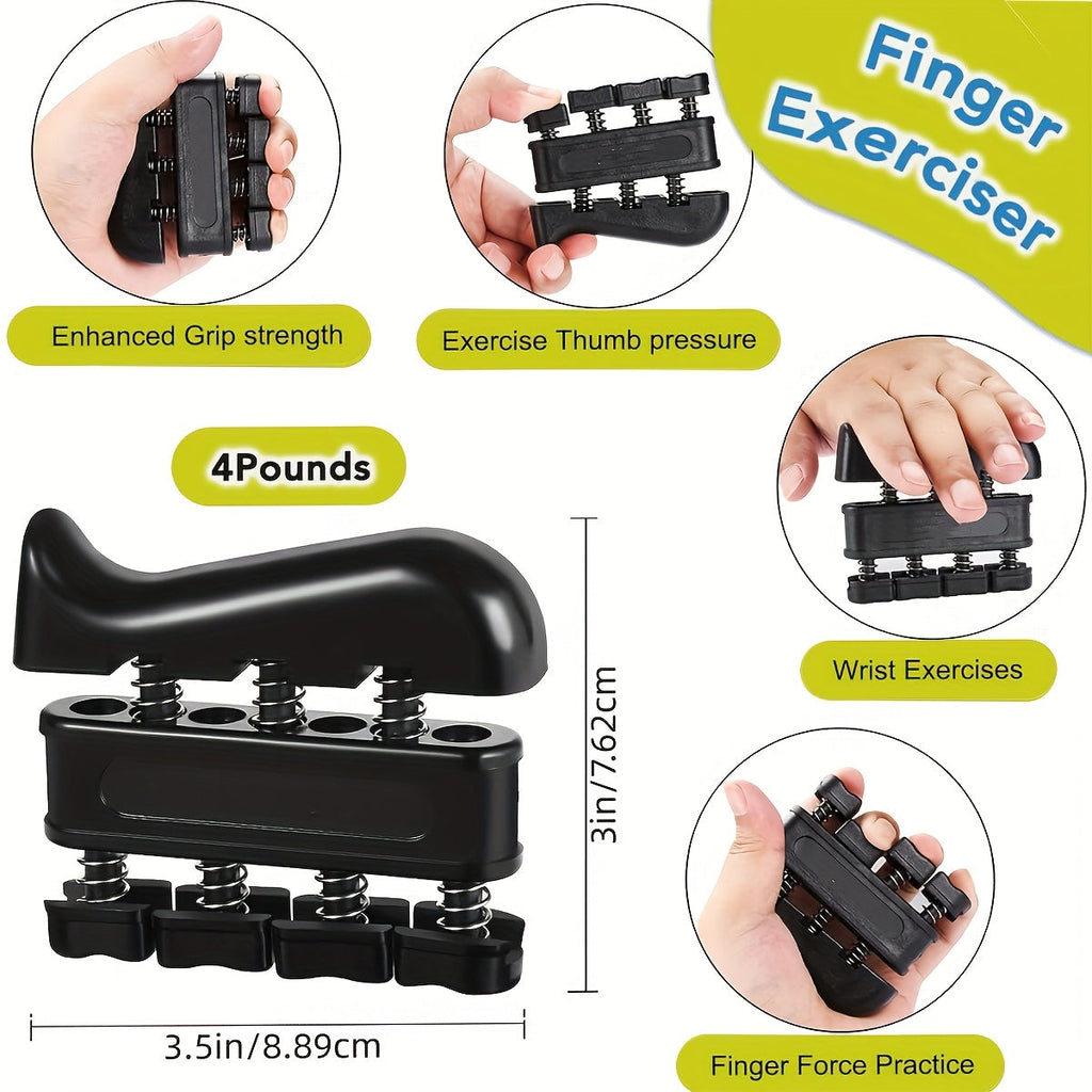6-Piece Grip Strength Trainer Set – Adjustable Hand Gripper 10-130lbs with Auto Counter, Finger Exerciser, Forearm Workout Rings & Finger Stretcher, Hand Strengthener for Men Women All Hand Sizes