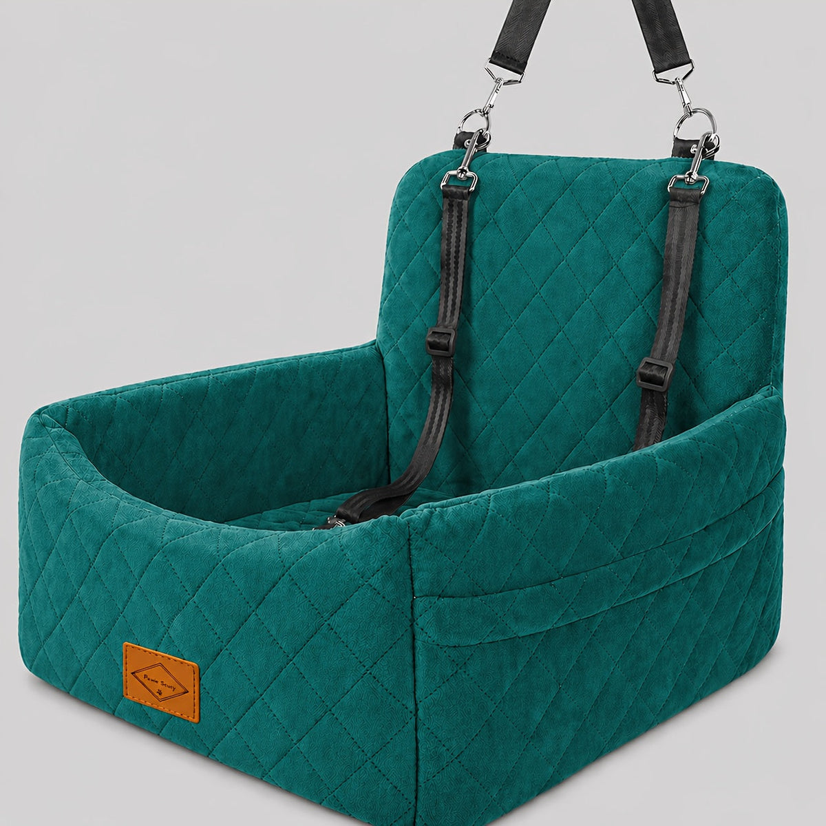 Dog Car Booster Seat with Safety Strap – Cozy Elevated Travel Bed for Small & Medium Dogs, Stable Non-Slip Design, Easy to Clean, 8 Colors Available