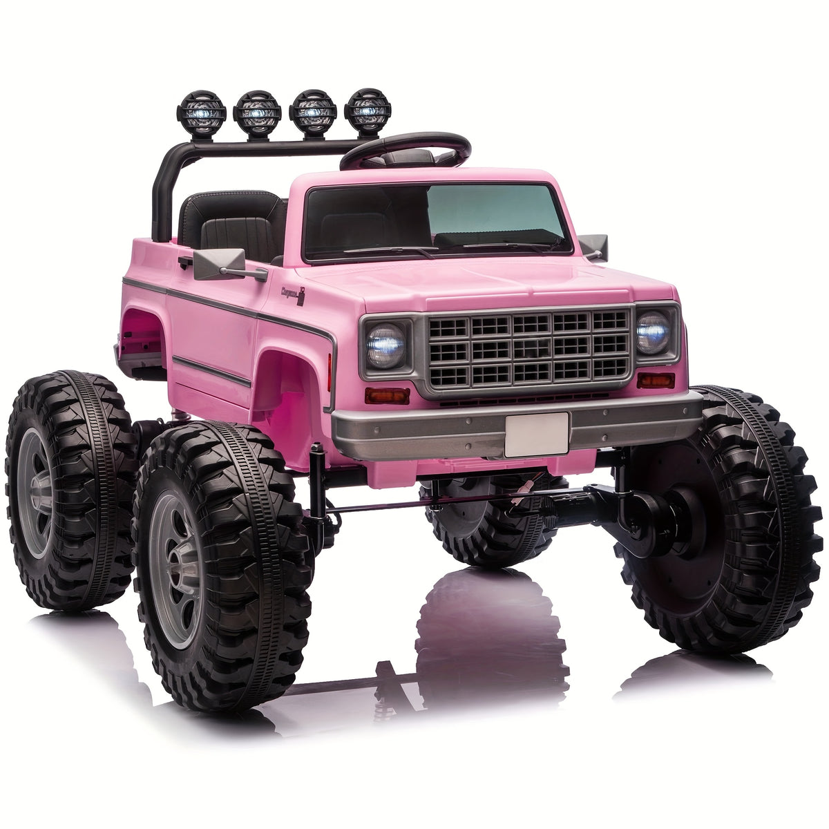 24V Electric Ride-On Car for Kids with Parent Remote Control & Music Player, Spring Suspension, Seat Belt & Locking Doors - Kids Electric Vehicle with Sturdy PP Body, Birthday Christmas Gift for Boys Girls