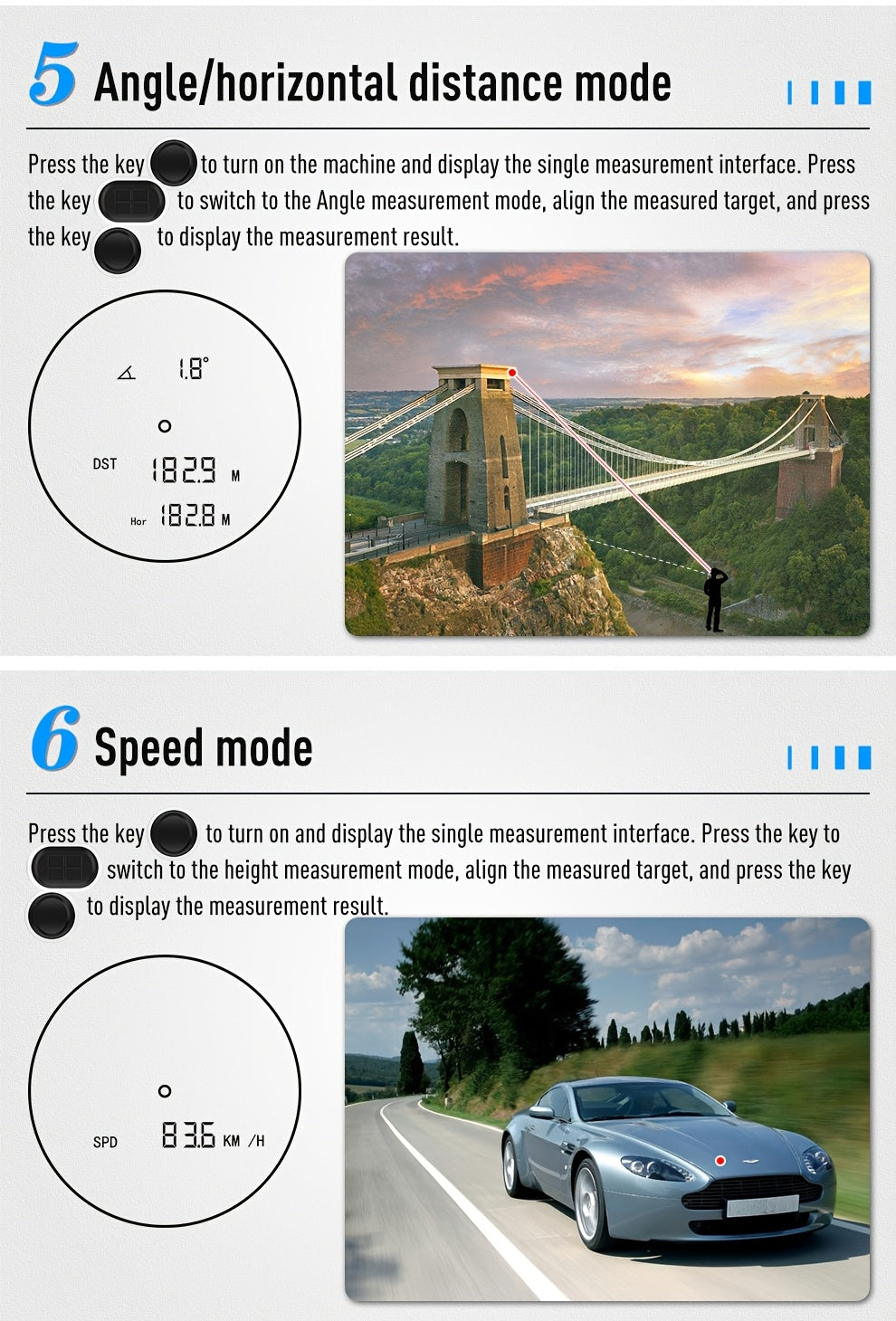 Golf Laser Rangefinder 1200 Yards – 6.5x Magnification Slope Compensation HD Flag Lock Anti-Vibration USB Rechargeable, High Precision Quick Positioning Golf Distance Meter, White Sleek Design
