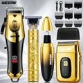 Men's Electric Hair Clipper Grooming Set USB Rechargeable Cordless Nose Hair Trimmer Shaver Kit 2/4/5-Piece Professional Lithium Battery Father's Day Birthday Gift for Men Home Barber