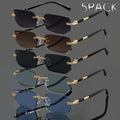 Frameless Metal Fashion Glasses Set 5pcs Unisex Classic Trendy Rimless Eyewear for Men Women - Summer Party Street Style Photography Holiday Gift