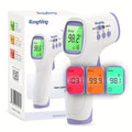 No-Touch Forehead Thermometer for Adults & Kids – Digital Infrared Thermometer with Fever Alarm, 3-Color Backlit Display, 28 Memory Recall, Fast & Accurate Results for All Ages