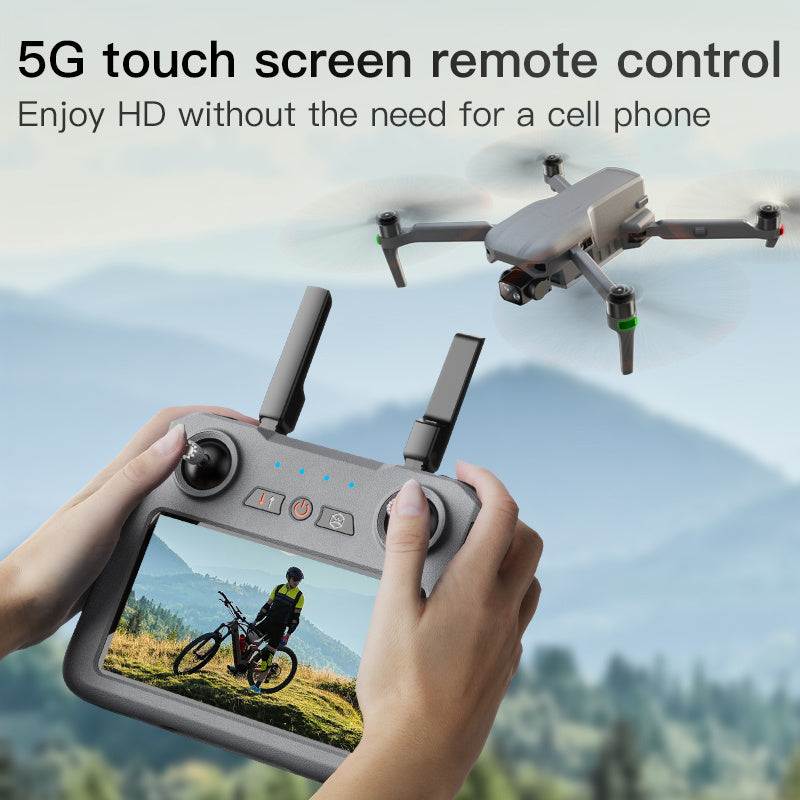 Professional GPS 4K Camera Drone with 360° Obstacle Avoidance, 3-Axis Gimbal Optical Zoom, 10KM Long Range, Night Shot, Foldable Quadcopter with One-Key Return - Aerial Photography Drone with 2 Batteries
