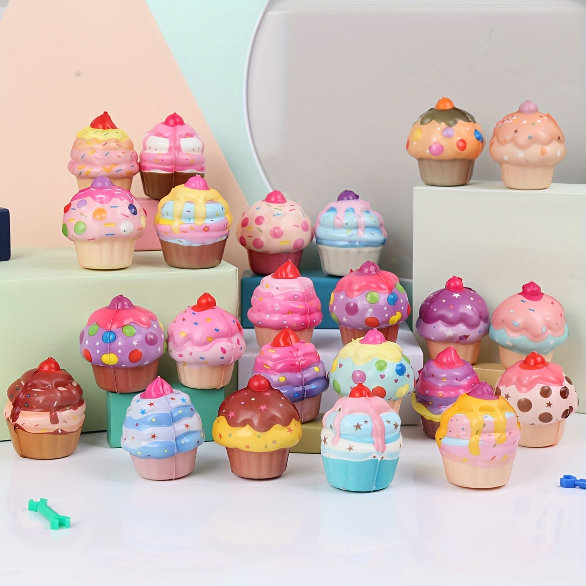 20 Piece Mini Cake Ice Cream Foam Toy Set Random Design Miniature Sweet Dessert Party Favors Prizes Home Decoration Christmas Thanksgiving New Year Gift for Kids