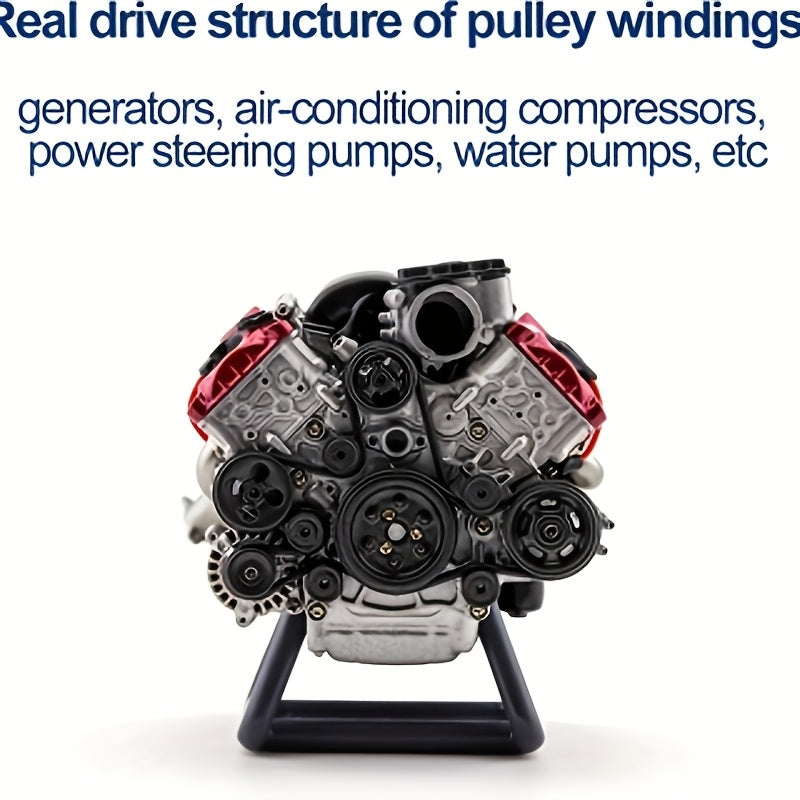 V8 Engine Model Kit for Adults 3D Printed Assembly Miniature Realistic Scale Simulation Engine STEM Project Display Model Gift for Car Enthusiasts Engineers